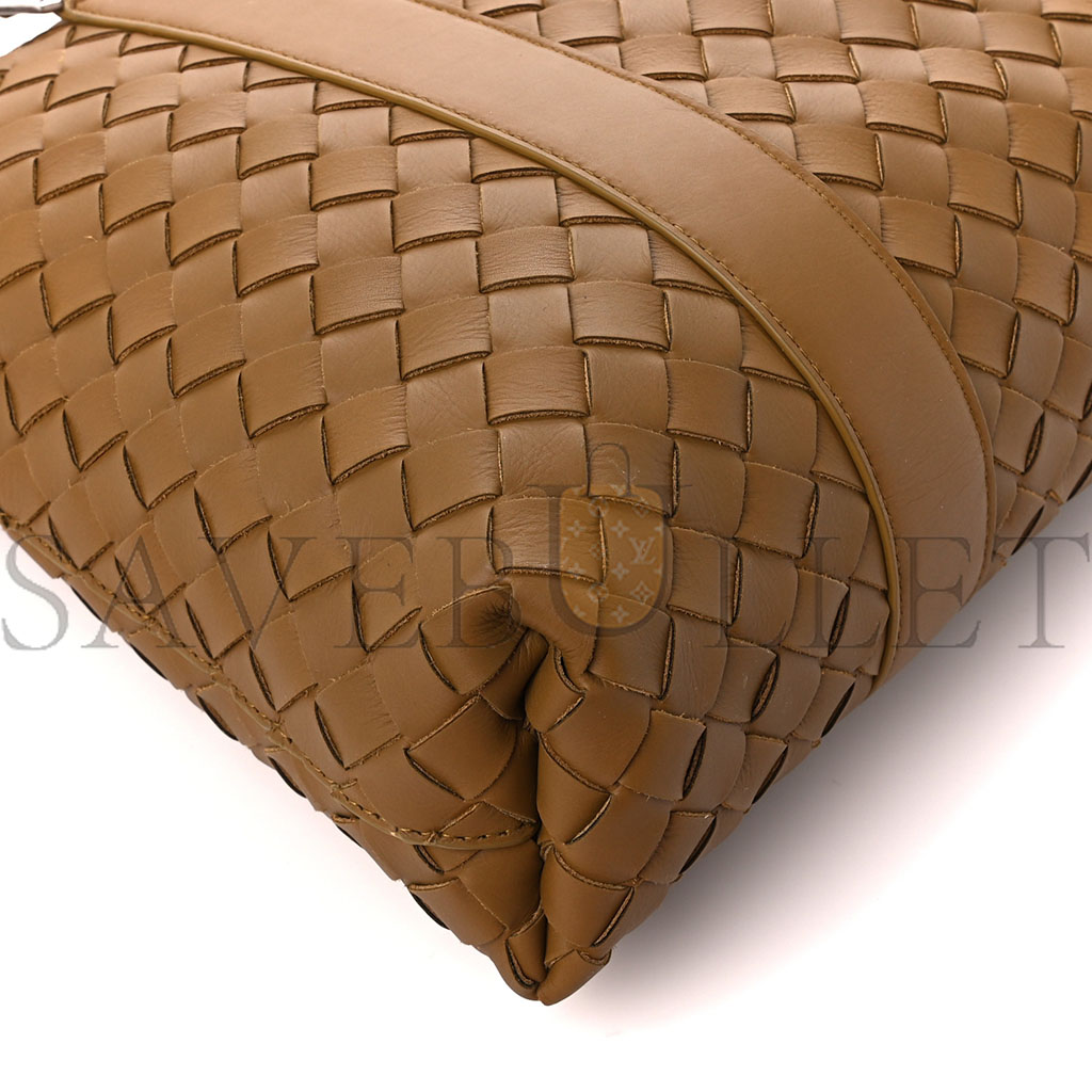 BOTTEGA VENETA NAPPA INTRECCIATO MEDIUM HIDROLOGY BRIEFCASE OCHRE (36*30*8cm)