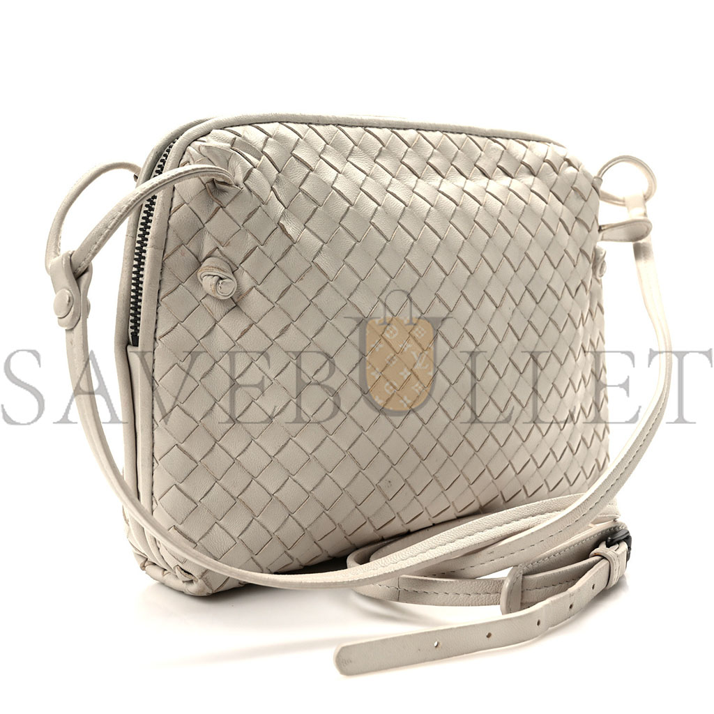 BOTTEGA VENETA NAPPA INTRECCIATO NODINI CROSSBODY MESSENGER WHITE (23*18*5cm)