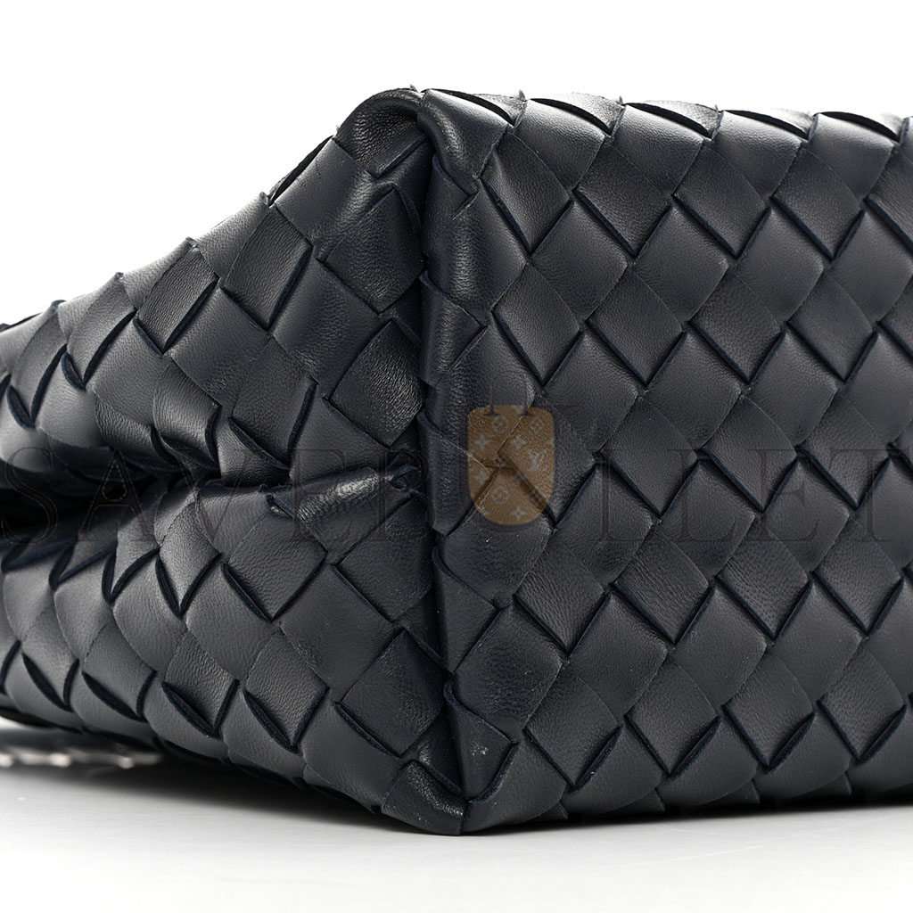 BOTTEGA VENETA BLACK INTRECCIATO MEDIUM ANDIAMO SHOULDER BAG SPACE (32*25*11cm)