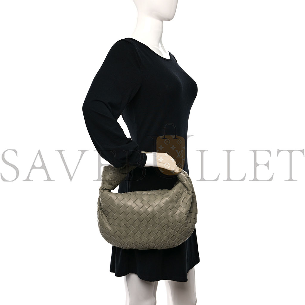 BOTTEGA VENETA NAPPA INTRECCIATO TEEN JODIE HOBO TRAVERTINE  (37*21*8cm)