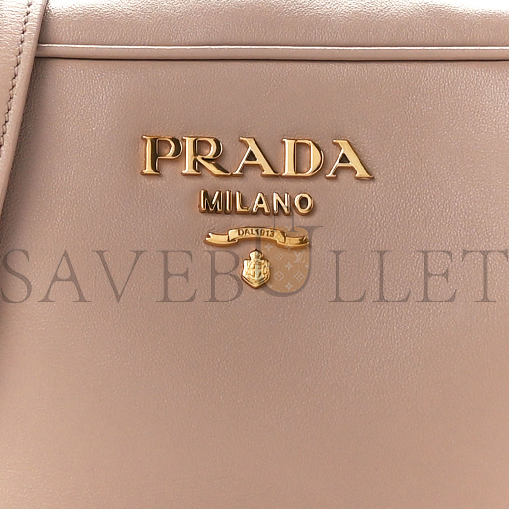 PRADA VITELLO PHENIX CAMERA BAG CAMMEO (22*13*7cm)