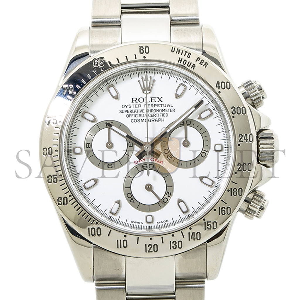 ROLEX DAYTONA COSMOGRAPH CARD WHITE DIAL MENS WATCH 40MM 116520