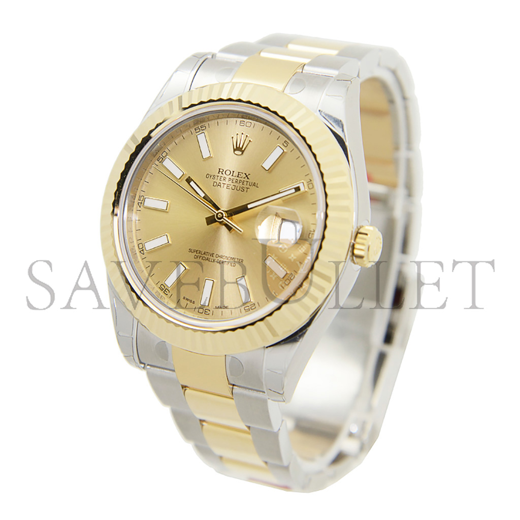 ROLEX DATEJUST CHAMPAGNE DIAL WATCH 116333