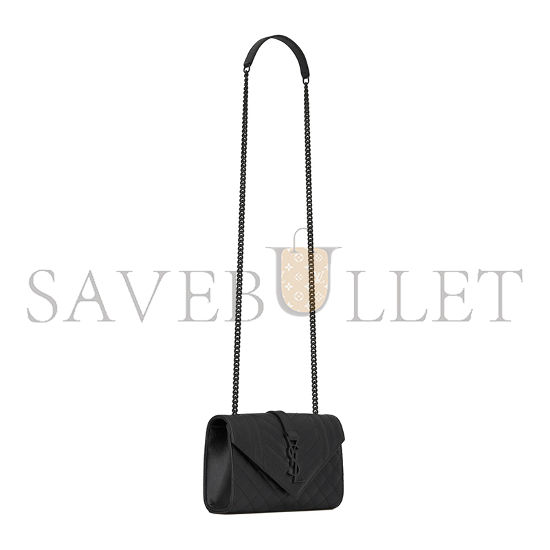 YSL ENVELOPE SMALL IN QUILTED GRAIN DE POUDRE EMBOSSED LEATHER 600195BOW981000 (21*13*6cm) YSL ENVELOPE SMALL IN QUILTED GRAIN DE POUDRE EMBOSSED LEATHER 600195BOW981000 (21*13*6cm)