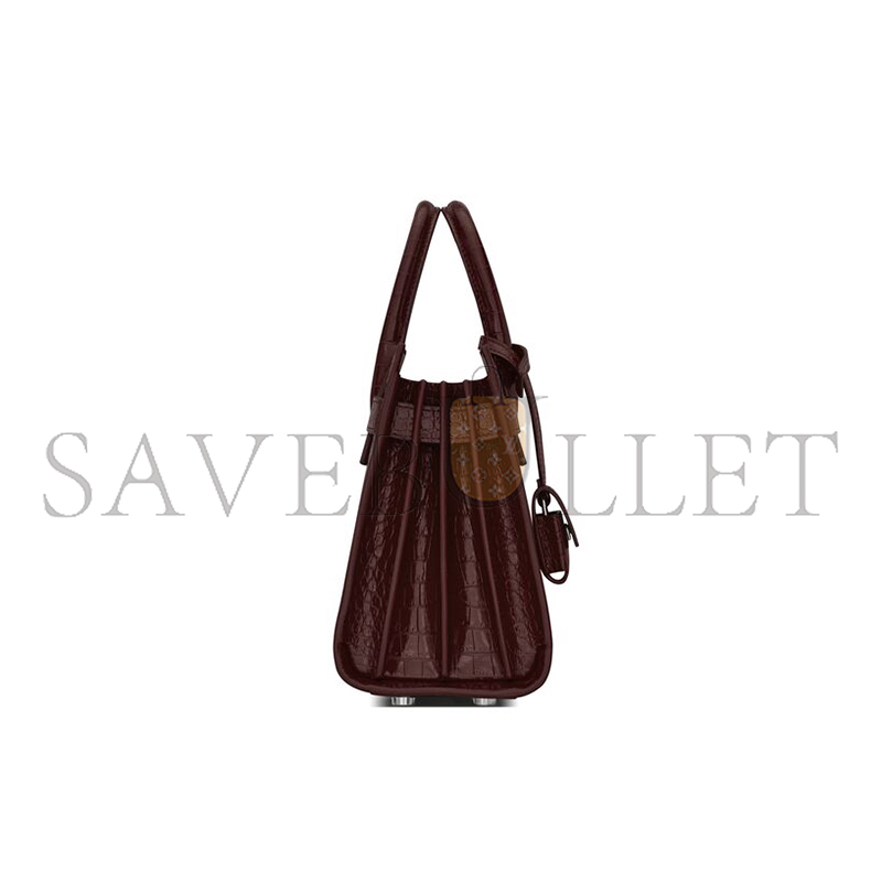 YSL SAC DE JOUR IN CROCODILE-EMBOSSED LEATHER-NANO 392035DND1N6475 (22*18*10.5cm) YSL SAC DE JOUR IN CROCODILE-EMBOSSED LEATHER-NANO 392035DND1N6475 (22*18*10.5cm)
