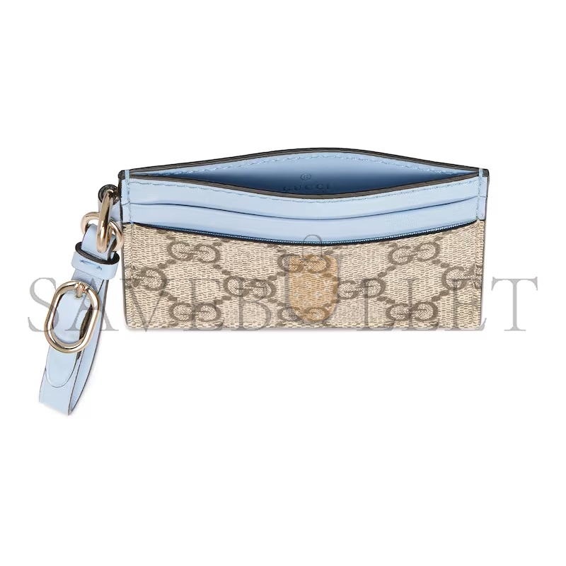 GUCC GG EMBLEM CARD CASE WITH STRAP 819121FAD6L9862 (10*7cm) GUCC GG EMBLEM CARD CASE WITH STRAP 819121FAD6L9862 (10*7cm)