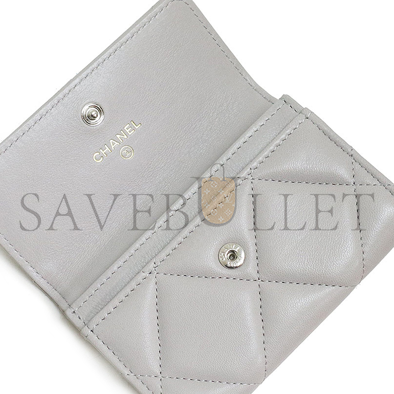 CHANEL 19 FLAP CLOSURE CARD HOLDER AP1790 B07327 NJ530 (11.3*7.5*2cm)