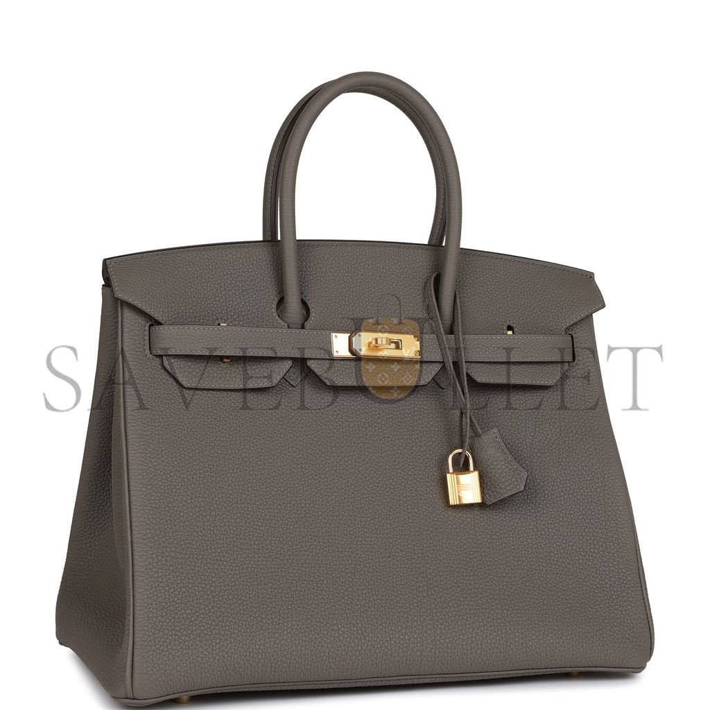 HERMES BIRKIN 35 GRIS MEYER TOGO GOLD HARDWARE 39880414560350 (35cm)