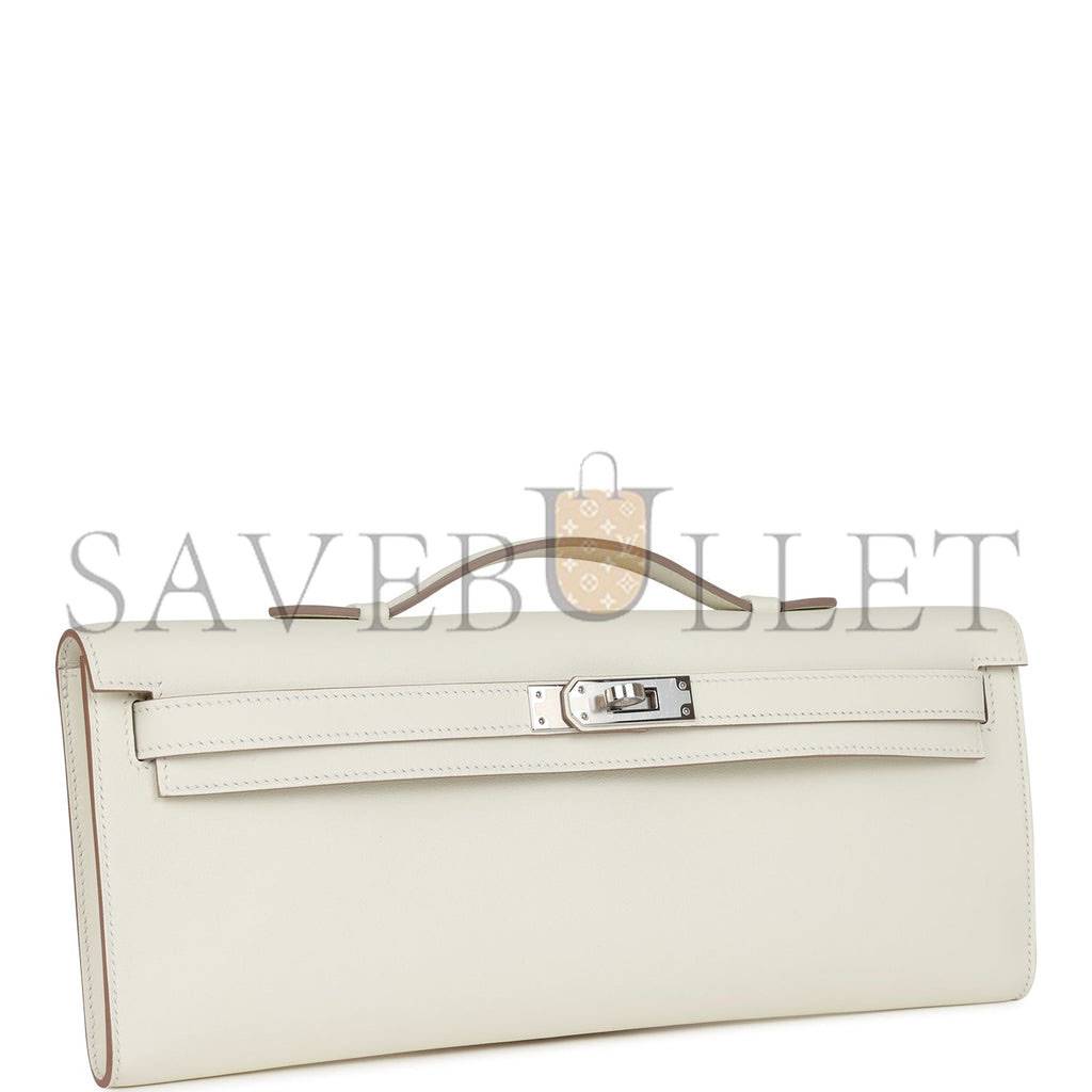 HERMES KELLY CUT MUSHROOM SWIFT PALLADIUM HARDWARE (30*12*3cm)