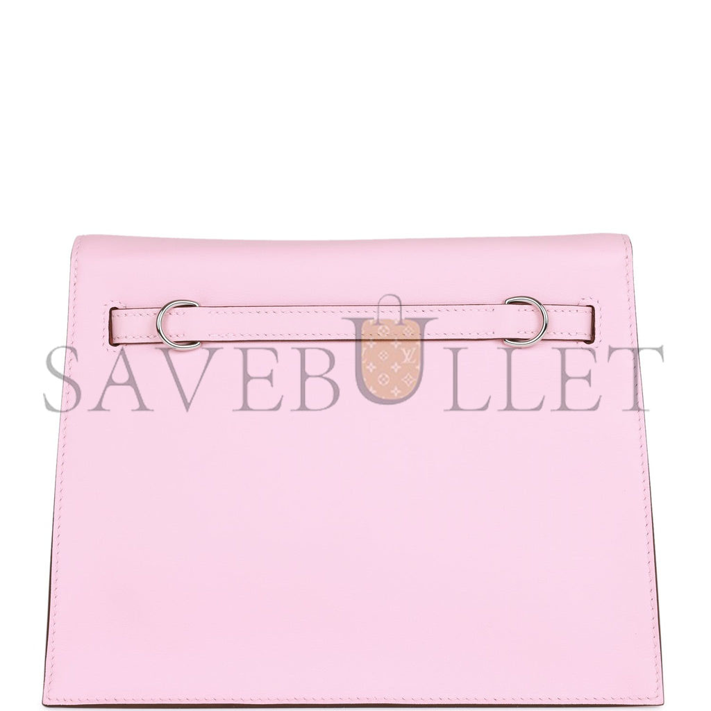 HERMES KELLY DANSE ROSE SAKURA SWIFT PALLADIUM HARDWARE (22*16*7cm)