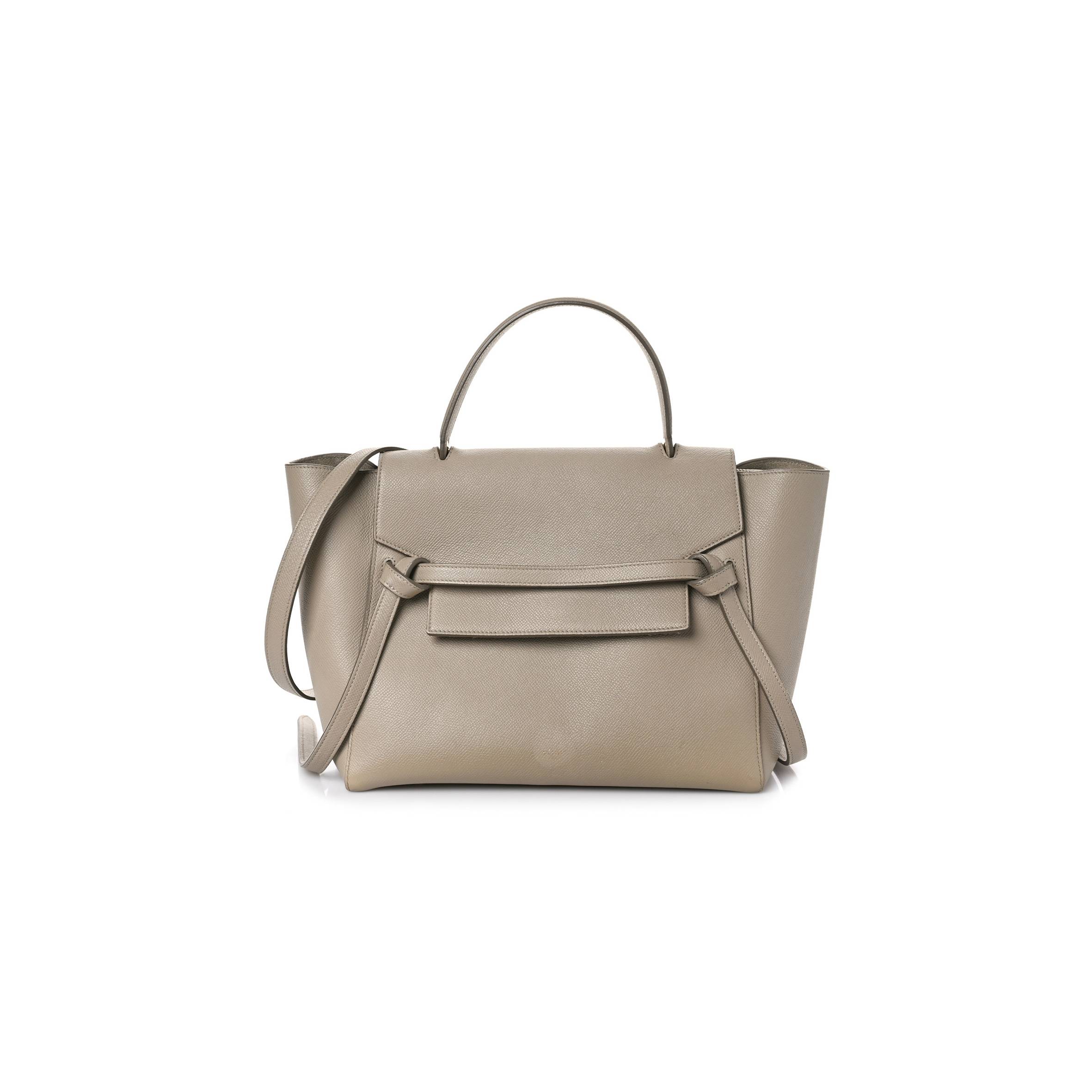 CELINE GRAINED CALFSKIN MICRO BELT BAG LIGHT TAUPE (24*19*14cm)