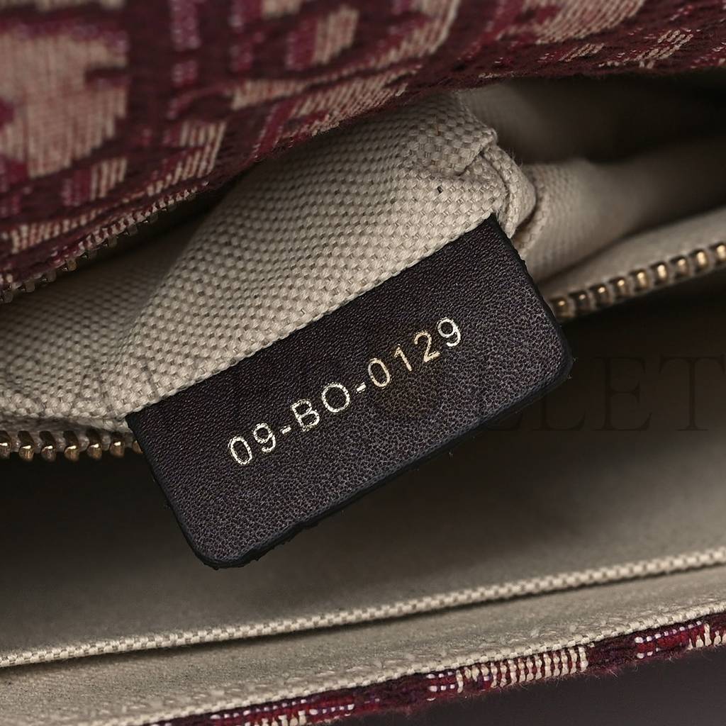 DIOR OBLIQUE DIORADDICT FLAP BAG BURGUNDY (24*17*5.1cm)